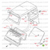 Screw for soft top hoop hinge Suzuki Santana Samurai