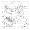 Bottone a pressione posteriore del soft top Suzuki Santana Samurai