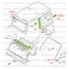 MF Fastback soft-top assembly kit, SHORT Samurai