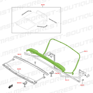 Rear soft top strap – Suzuki Jimny 1998–2018