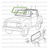 Exterior seal for glued windscreen, Suzuki Santana Samurai