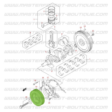 Puleggia albero a gomito Suzuki Samurai Santana diesel