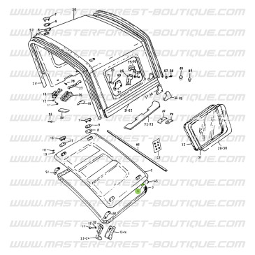 Guarnizione in schiuma di hard top parte anteriore 4X4 Suzuki Samurai