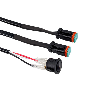 Kit de cablagem DT Plug de 2 pinos e 2 lâmpadas