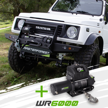 Pack de cabrestante WR6000 + Parachoques delantero todoterreno 1 MF Suzuki Santana Samurai