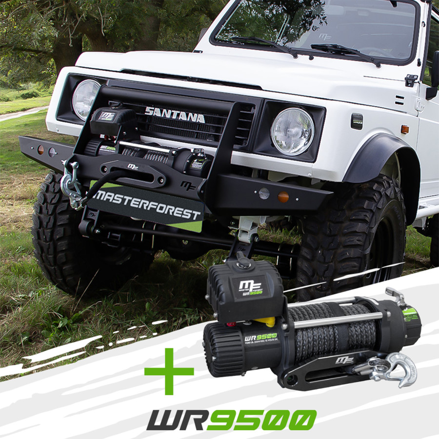 Pacchetto verricello WR9500+ Paraurti anteriore off-road 1 MF Suzuki Santana Samurai