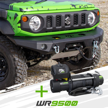 Pack de cabrestante WR9500 + Parachoques delantero todoterreno 2 MF Suzuki Jimny 2018-