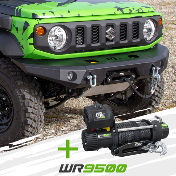 Pack treuil WR9500 + Pare-chocs avant off-road 2 MF Suzuki Jimny 2018-
