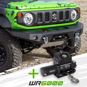 Pack treuil WR6000 + Pare-chocs avant off-road 2 MF Suzuki Jimny 2018-
