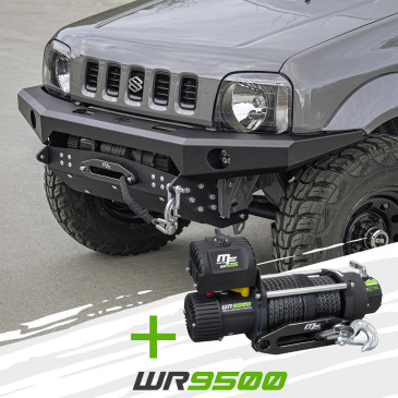 Pacchetto verricello WR9500 + Paraurti anteriore off-road MF – Suzuki Jimny 1998–2005