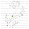 Agrafe de fixation bandeau latéral Suzuki Santana Jimny avant 2018
