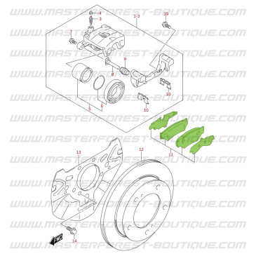 Front brake pads, Suzuki Jimny, diesel