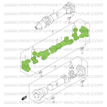 Antriebswelle 655mm vorne Suzuki Santana Jimny