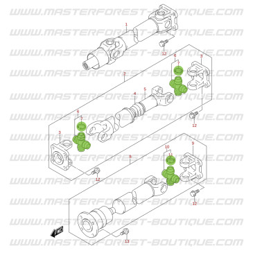 Crociera di trasmissione 25x64 Suzuki Jimny
