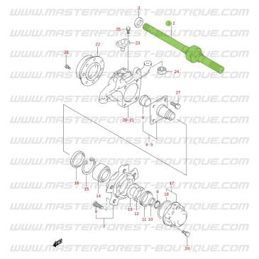 Cardan complet avant droit Suzuki Santana Jimny diesel