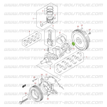 Roulement pilote volant moteur Suzuki Santana Jimny -2018
