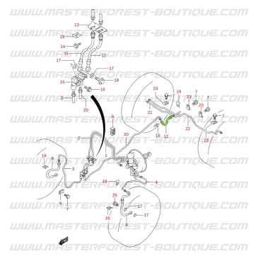 Rear brake flexible, Suzuki Jimny