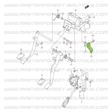 Suzuki Santana Jimny Diesel clutch pedal lever