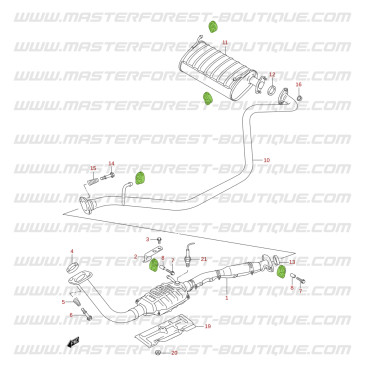 Silentbloc di scarico Suzuki Santana Jimny