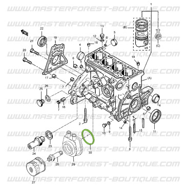 Dichtung für Ölkühler für Suzuki Santana Samurai 1.9 D