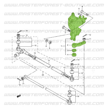Power steering gearbox Suzuki Santana Samurai