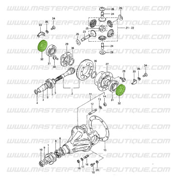 Differential bearing adjustment ring – Suzuki Samurai
