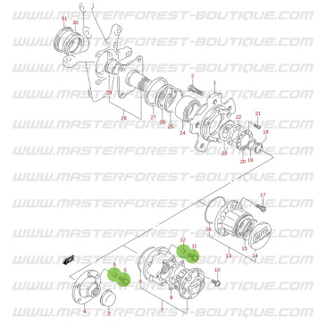 Parafuso de montagem cônico para cubo desmontável Suzuki Santana Vitara