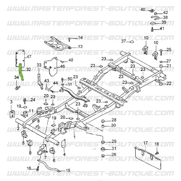 Suzuki Santana Samurai 1.9 TD supporto radiatore destro (motore Peugeot)