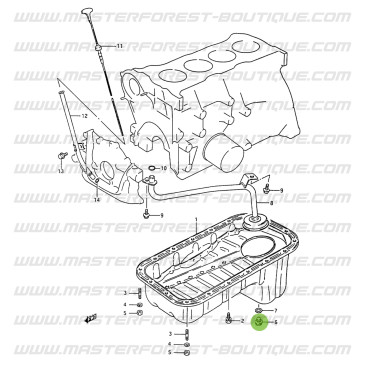 Bouchon de carter d'huile moteur Suzuki Santana Samurai