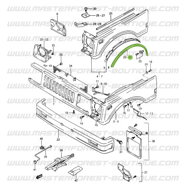AVG Kotflügelverbreiterung Suzuki Santana 410 und 413 schmal