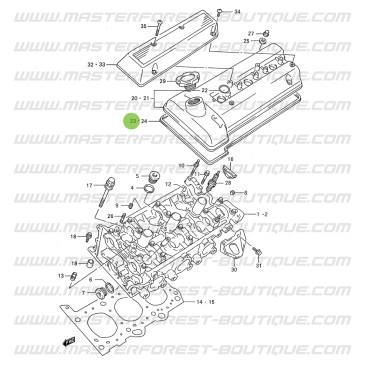 Junta da tampa do braço do balancim CORRETO Suzuki Santana Vitara 2.0 V6