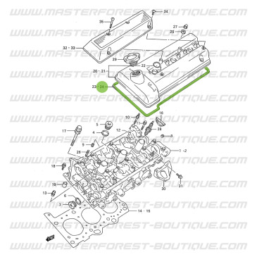 Junta de la tapa del balancín IZQUIERDA Suzuki Santana Vitara 2.0 V6