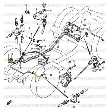 Flexible de freins avant 295mm Suzuki 410 et 413