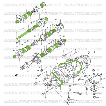 Lagerkit für die Reparatur des Suzuki Santana Samurai Verteilergetriebes