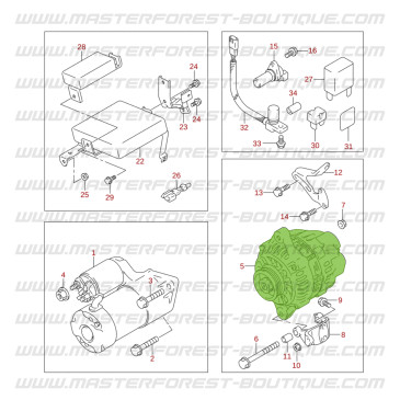 XXXBEN Alternateur 12V 60A prise ovale Suzuki Santana