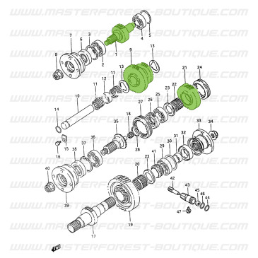 Suzuki Samurai 4.16:1 transfert case gear kit