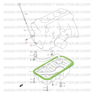 Junta do cárter inferior Suzuki Santana Vitara 1.6