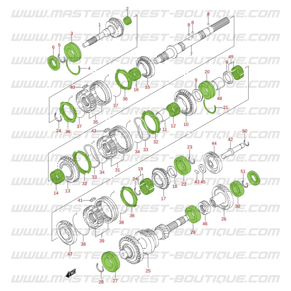 XXXBEN Kit réfection boite de vitesses Suzuki Santana Jimny 1.3 G13BB