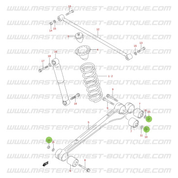 Suspension Control Arm Bolt Nut (Axle Side) – Suzuki Santana Jimny (up to 2018)