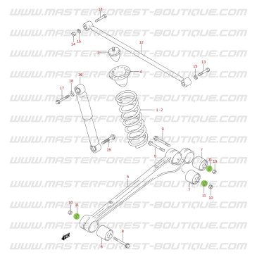 Anilha de fixação do braço da suspensão – Suzuki Santana Jimny (até 2018)