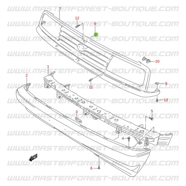 Écrou de fixation de calandre - Suzuki Santana Vitara