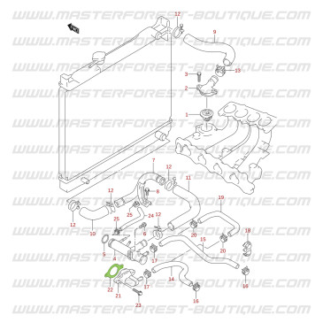 Guarnizione del corpo termostato – Suzuki Santana Vitara 1.6 16V