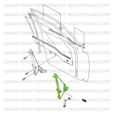 Mécanisme lève vitre manuel conducteur - Suzuki Santana Vitara 5 portes
