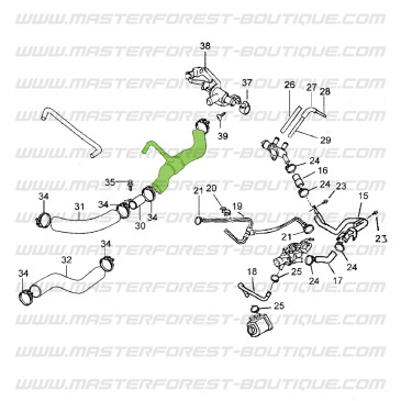 Top coolant hose, Suzuki santana Vitara, TD