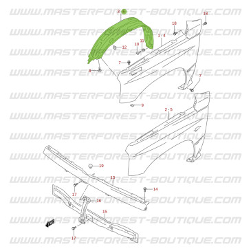 XXXANT Passage de roue avant gauche - Suzuki Vitara 98-05