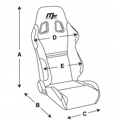 Reclining racing fabric driver seat 4wd MF
