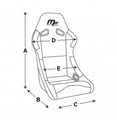Racing synthetic leather passenger seat 4wd MF
