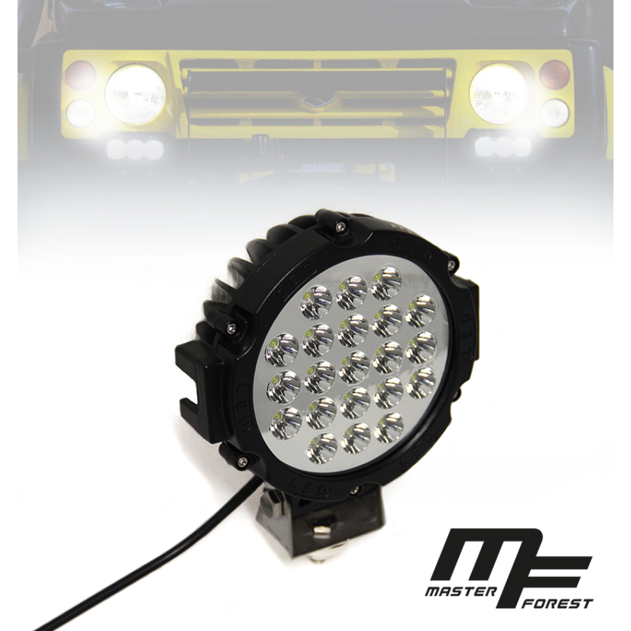 Feu LED 4x4 - Phare LED - longue portée - 45W - 3x15W - 180mm