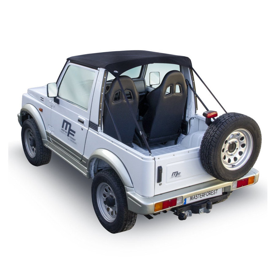 thumbnail image 2 of Black Denim Bikini Bimini Top For 1986-1994 Suzuki Samurai - Front Soft Top 2 of 6