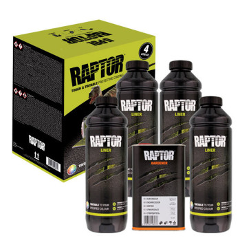 Kit 4 tönbare Raptor-Flaschen + verstellbare Pistole